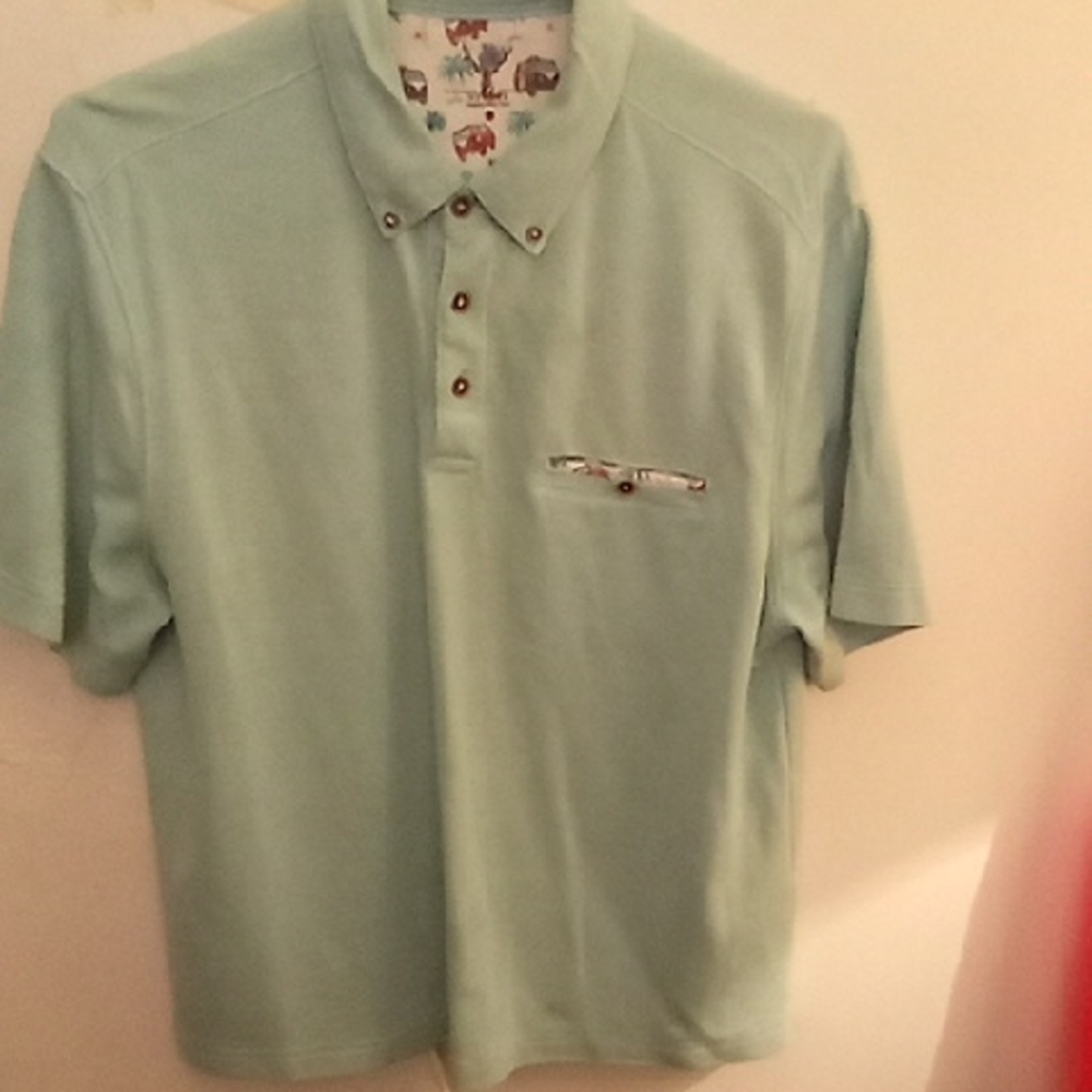 Men's Nicoby Light Green Polo Shirt Size Large